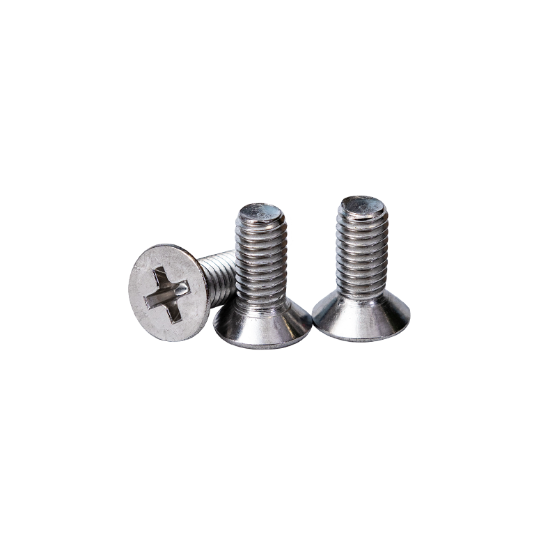 SS304 DIN965 M4 Cross Recessed CSK Head Maskinskruer